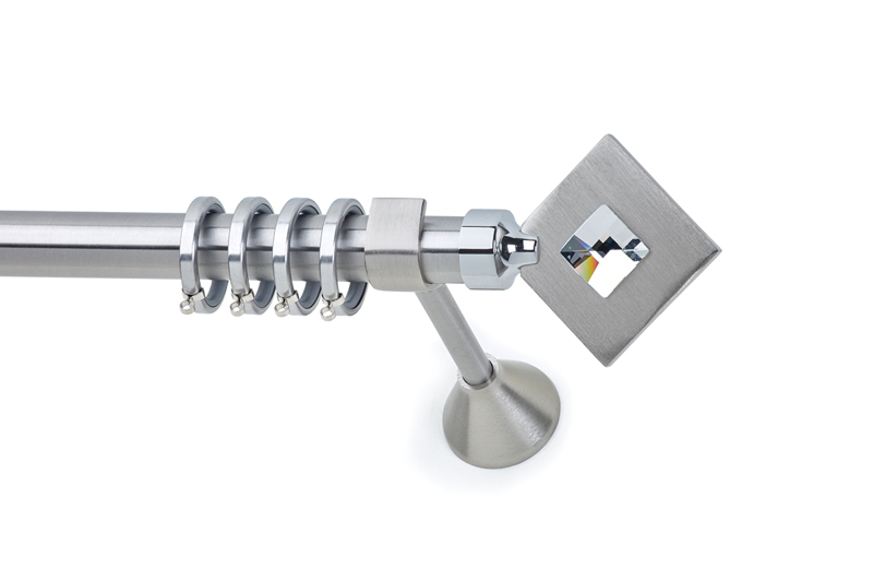 Anartisi Κουρτινόξυλο Φ25 Inox ERMIS METAL Νίκελ Σατινέ